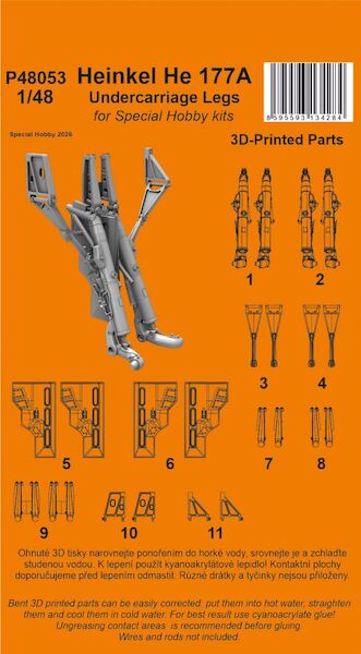 Heinkel He 177A Undercarriage Legs (Special Hobby/MPM) P48053