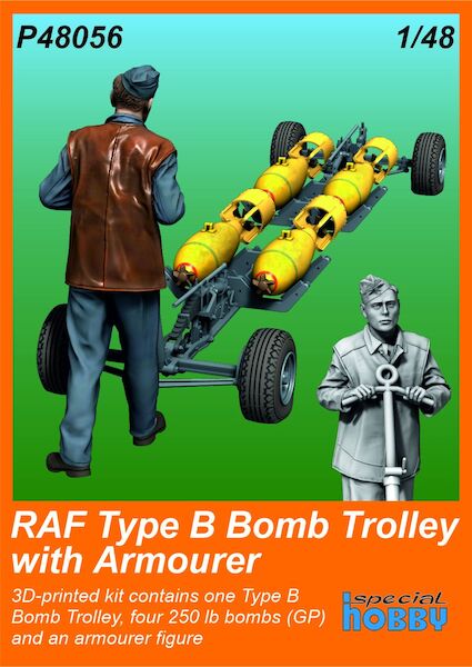 RAF Type B Bomb Trolley with Armourer P480556