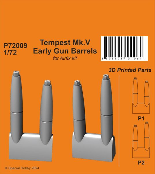 Tempest Mk.V Early Gun Barrels (Airfix) P72009