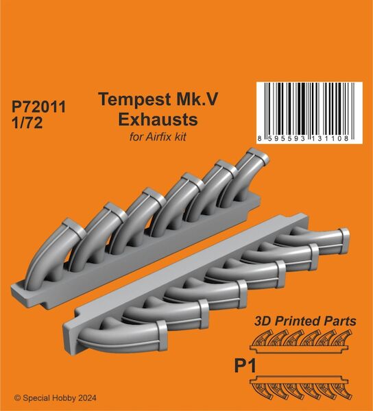 Tempest Mk.V Exhausts (Airfix)  P72011