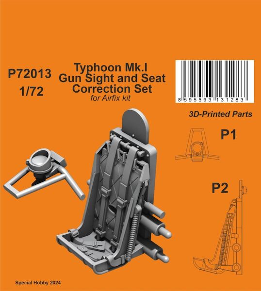 Typhoon Mk.I Gun sight and corrected seat (Airfix) P72013