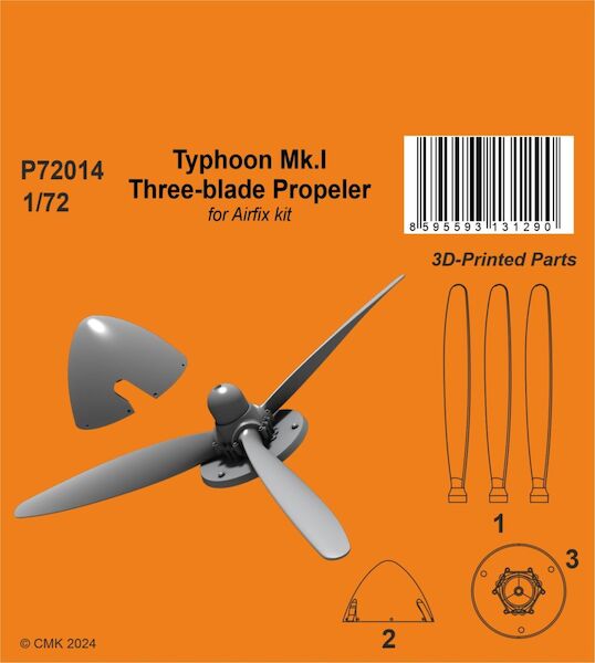 Typhoon Mk.I Three bladed propeller (Airfix) P72014