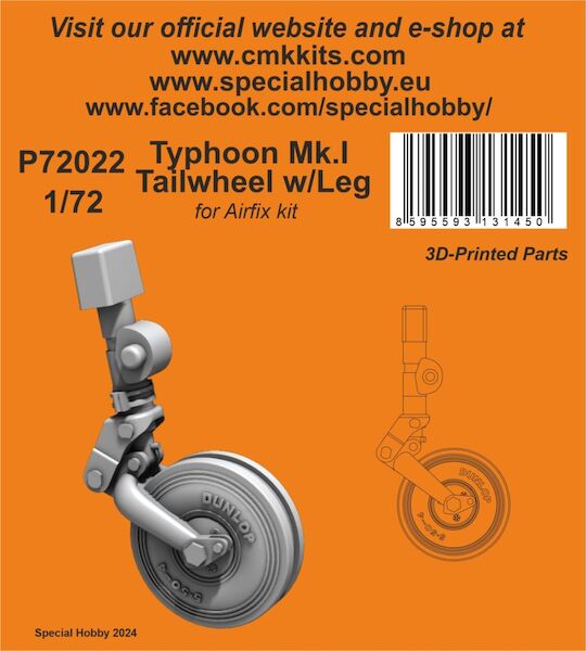 Typhoon MK1 Tailwheel with leg (Airfix) P72022