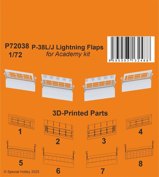 P38J/L Lightning Flaps (Academy, RS)  P72038