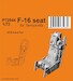 F16 Fighting Falcon Seat (Tamiya) 129-P72044