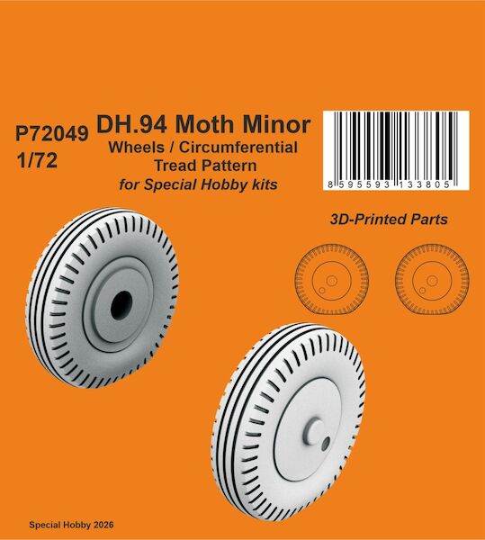 DH94 Moth Minor wheels with Circumferential Tread Pattern (Special Hobby) P72049