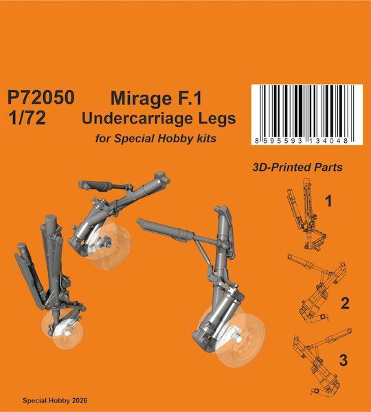 Mirage F1 Undercarriage Legs (Special Hobby)  P72050