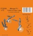 Mirage F1 Undercarriage Legs (Special Hobby) 129-P72050