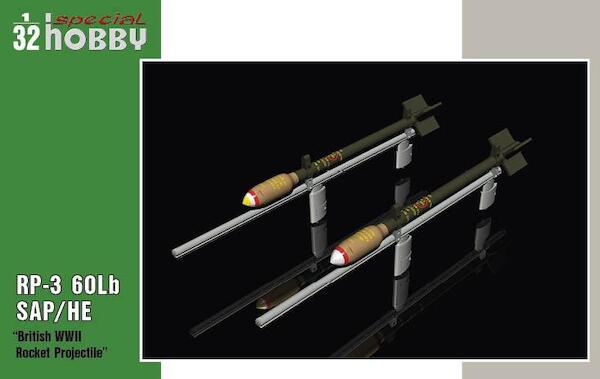 RP3 60Lb SAP/HE Rocket projectiles with launch rails (8x) SH32075