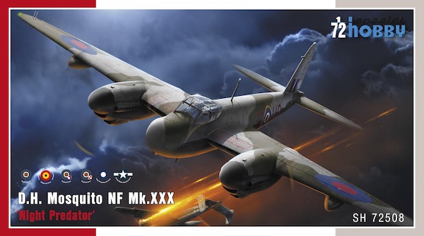 DH. Mosquito NFXXX "Night Predator" Including Belgian markings (Restock)  SH72508