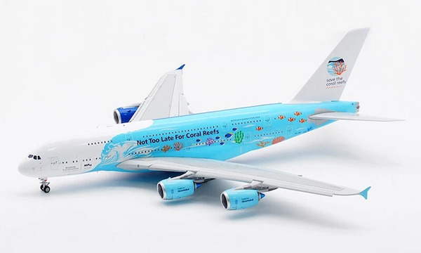 Airbus A380 Hifly "Save the coral reefs" 9H-MIP Flaps Down L2018FD