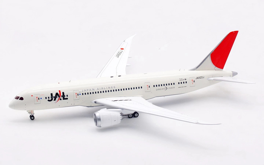 1/500 JAL Boeing 787-8 JA822J ダイキャスト JCWings 1:400 and 1:200 Die cast Model Airliners ezToys