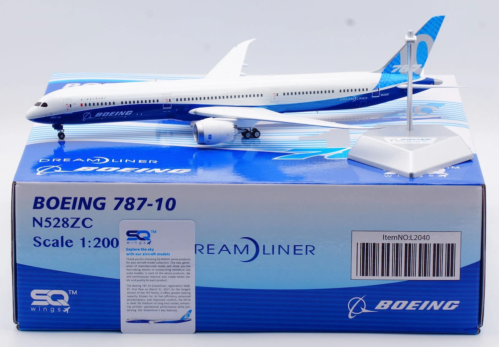 SQ Wings L2040 Boeing 787-10 Dreamliner Boeing House Color N528ZC
