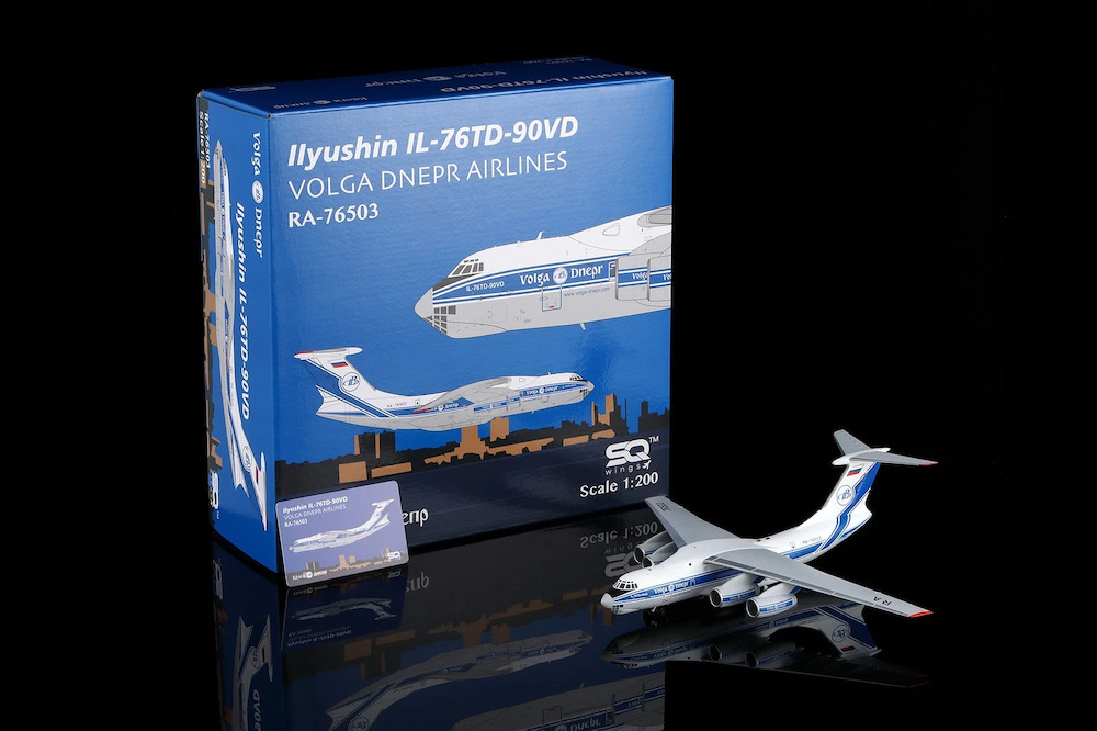 貨物機模型　VOLGA DNEPR　IL76TD-90VD　1/200　　さ SQ Wings L2097 Ilyushin IL76TD-90VD Volga-Dnepr Airlines RA-76503