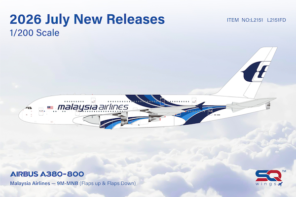 Airbus A380 Malaysia Airlines 9M-MNB Flaps Down L2151FD