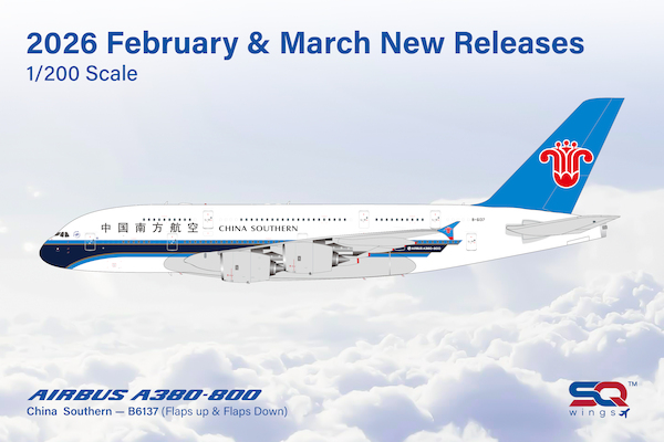 Airbus A380 China Southern Airlines B-6137 Flaps Down L2154FD