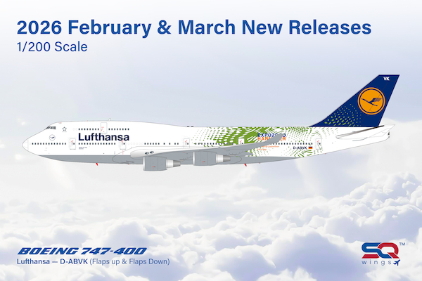 Boeing 747-400 Lufthansa "Hannover EXPO 2000" D-ABVK Flaps Down  L2185FD