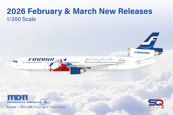 McDonnell Douglas MD11 Finnair "Official Airline of Santa Claus" OH-LGB Flaps Down  L2231FD
