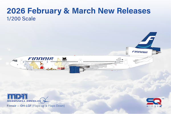 McDonnell Douglas MD11 Finnair "Moomins" OH-LGF Flaps Down L2235FD