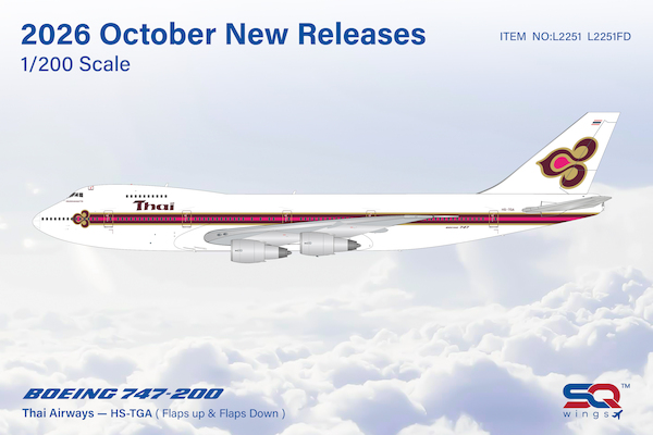 Boeing 747-200 Thai Airways HS-TGA Flaps Down  L2251FD