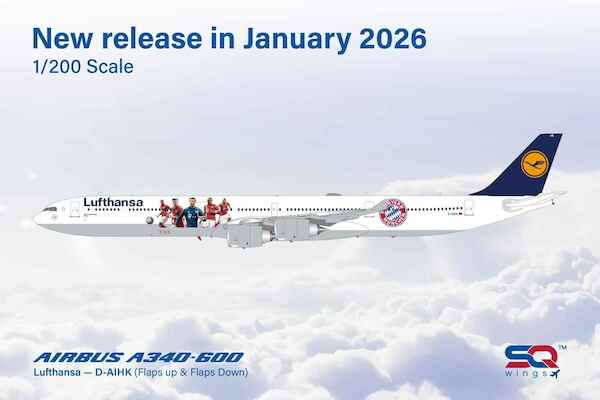 Airbus A340-600 Lufthansa "FC Bayern München" D-AIHK Flaps Down  L2281FD