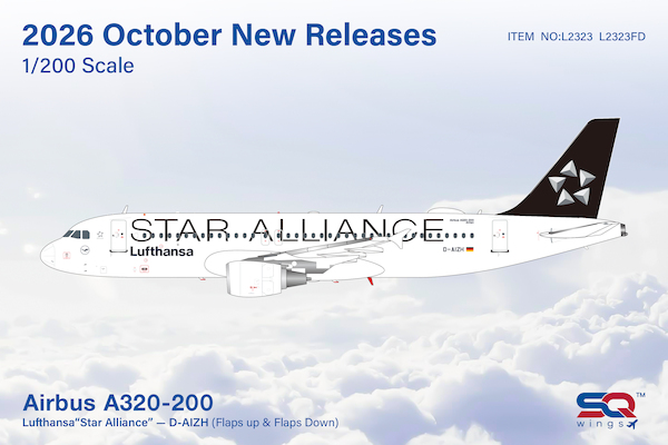 Airbus A320 Lufthansa Star Alliance D-AIZH Flaps Down  L2323FD