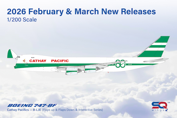Boeing 747-8F Cathay Pacific "80th Anniversary Retro" B-LJE Flaps Down L2337FD