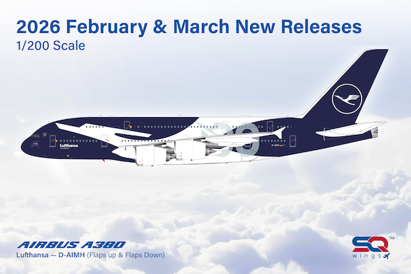 Airbus A380 Lufthansa "100th Anniversary" D-AIMH Flaps Down L2350FD