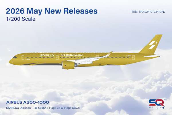 Airbus A350-1000 STARLUX Airlines "Airsorayama Gold" B-58554 Flaps Dow L2410FD
