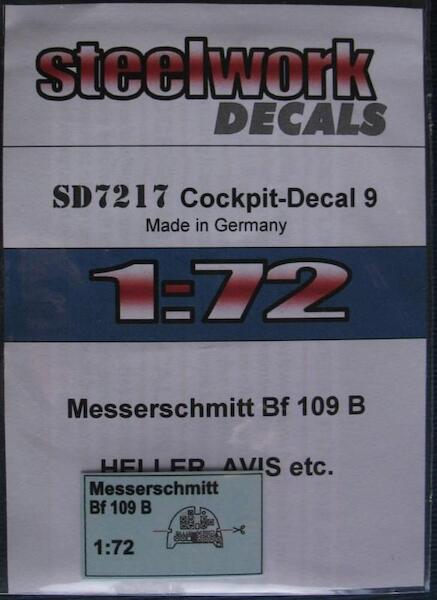 Decal Messerschmitt Bf109B Cockpit sd7217