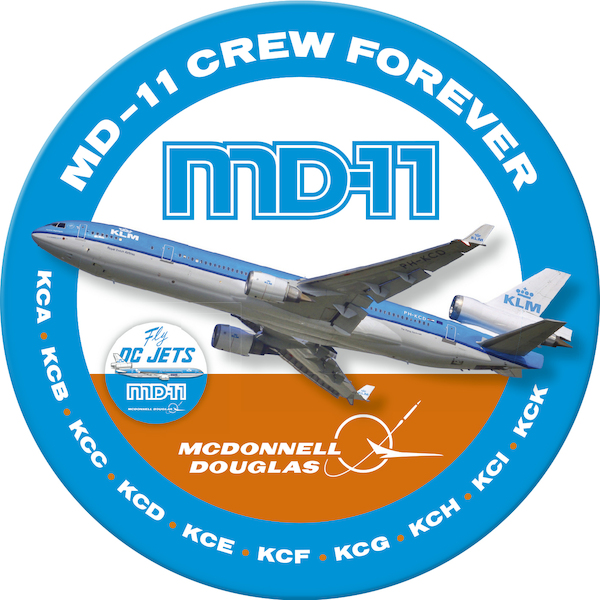 Sticker KLM MD-11 CREW FOREVER  STICKER MD11 CREW