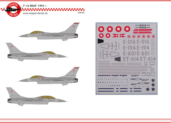 GD F16 Fighting Falcon 1992 TO Current Late (Royal Danish AF) SDC048183L