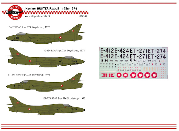 Hawker Hunter F. MK51 / T Mk 53 1969-1974 (Royal Danish AF)  SDC072149