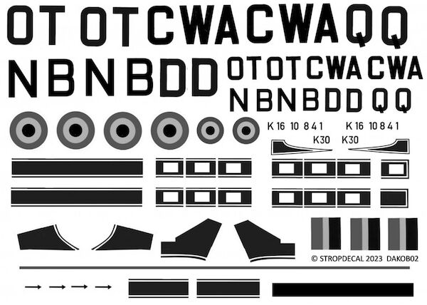 Douglas Dakota (21sq Belgische Luchtmacht -Rood)  DAKOR01