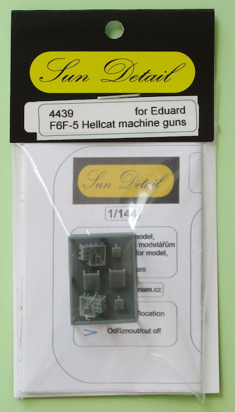 Hellcat open wing gun bays w. guns & covers (Left and right), for Eduard 4439