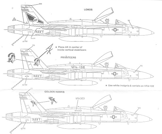 32-078  F18A Hornet (VFA132, VFA303, VFA305) Lo-Viz  32-78