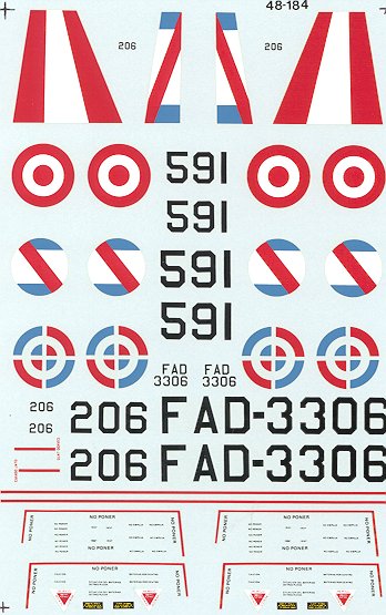 48-184 Latin American T33A (Peru,Dominican Rep,Uruguya) 48-184