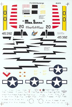 48-615 P51D/K Mustangs (460FS C.O & 2FS/2ACG) Cheese Cake Chassis 48-615