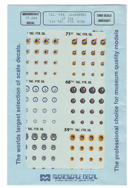 72-284 Tactical Fighter Squadron Badges of 1TFW 72-284