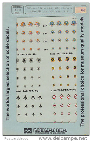 72-361 USAF TAC Badges(18,43,561,562,563TAC.FIS & 37 FIW) 72-361