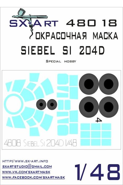 Painting mask Siebel Si204D (Special Hobby) SXA48018