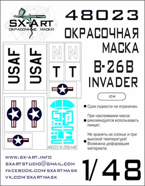 Painting mask B26B Invader Canopy and markings (IMC)  SXA48023