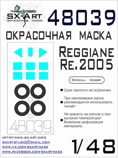 Painting mask Canopy and Wheels Reggiane Re2005 (Special Hobby) SXA48039