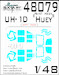 Painting mask Canopy and doors UH1D Huey (Kitty Hawk) SXA48079