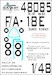 Painting mask Canopy and wheels F/A18E Super Hornet (Hobby Boss) SXA48085