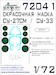 Painting mask Canopy and Wheels Sukhoi Su27SM & Su33 Flanker (Zvezda) SXA72041