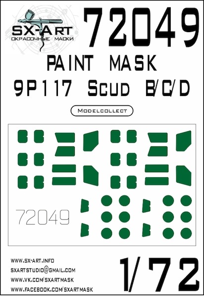 Painting mask 9P117 SCUD B/C/D (Modelcollect) SXA72049