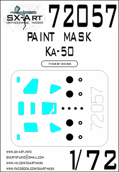 Painting mask Kamov Ka50 (Hobby Boss) SXA72057