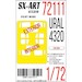 Painting mask URAL 4320 cabin windows (Zvezda) SXA72111