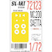 Painting mask Macchi MC200 Saetta cockpit and wheels (Hobby Boss) SXA72123
